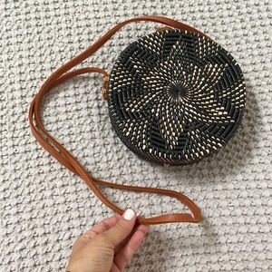 Round Wicker Bag / Crossbody from Greece